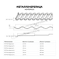 Металлочерепица МЕТАЛЛ ПРОФИЛЬ Монтерроса-ML (ПРМ-03-5005-0.5)